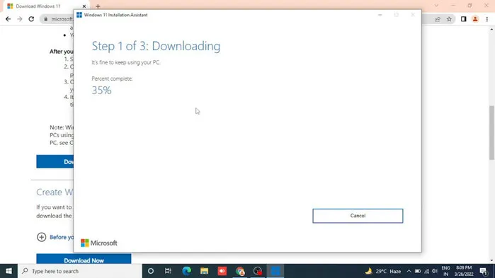 Downloading Windows 11